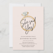 Ze zei ja modern Vrijgezellenfeest Kaart (Voorkant)