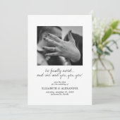 Ze zei ja moderne aankondiging huwelijk (Staand voorkant)