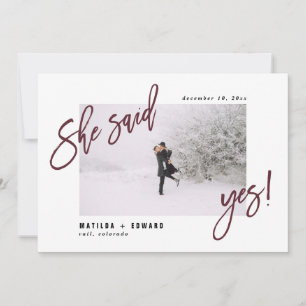 Ze zei ja! Moderne fotobruiloft Save The Date