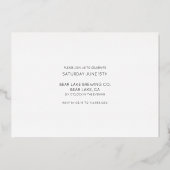 Ze zei ja moderne fotowedstrijd folie uitnodiging (Achterkant)