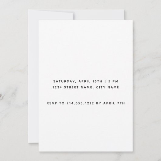 Ze zei ja moderne fotowedstrijd kaart (Achterkant)