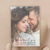 Ze zei ja moderne fotowedstrijd kaart