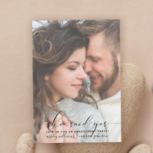 Ze zei ja moderne fotowedstrijd kaart