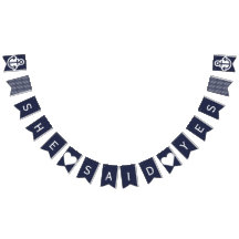 Ze zei ja Nautical Wedding Bunting