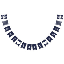 Ze zei ja Nautical Wedding Bunting Vlaggetjes
