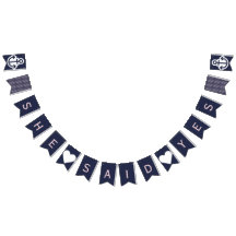 Ze zei ja Navy en Pink Nautical Bunting