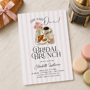 Ze Zei Ja Parisiaanse Bruidsbrunch Uitnodiging
