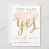 Ze zei ja Pink Diamond Aankondiging (Voorkant)