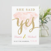 Ze zei ja Pink Diamond Aankondiging (Staand voorkant)