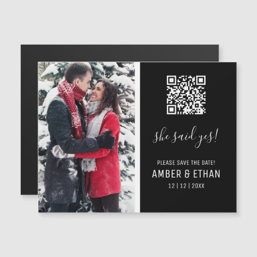 Ze zei ja! QR het Malplaatje van de CodeFoto spare (Voorkant / Achterkant)