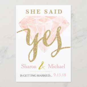 Ze zei Ja Roze Diamant Aankondiging