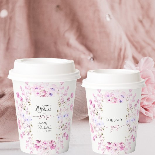 Ze zei ja Ruby Roos Vrijgezellenfeest Papieren Bekers