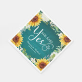 Ze zei ja Rustieke zonnebloemen verlovingsfeest Servet (Hoek)