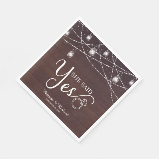 Ze zei ja Rustige verlovingsfeest Servet (Hoek)