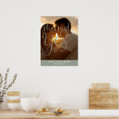 Ze zei ja salie Verloving foto welkomstbord Poster (Keuken)