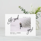 Ze zei ja! save the date (Staand voorkant)