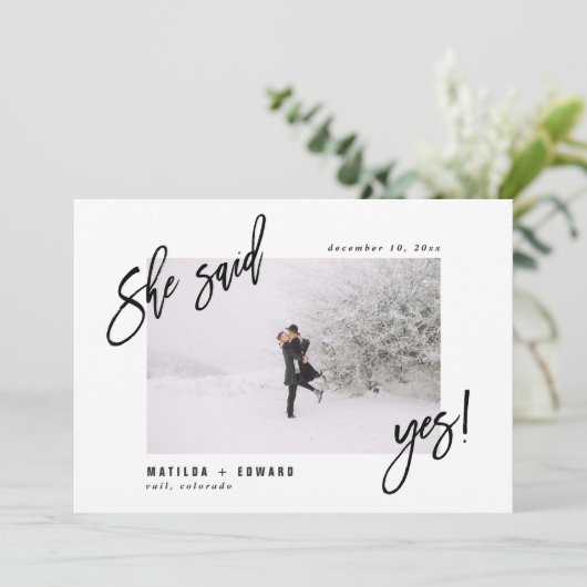 Ze zei ja! save the date (Staand voorkant)