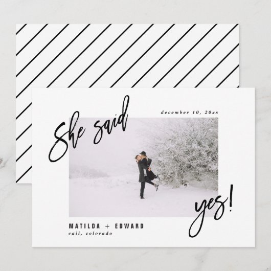 Ze zei ja! save the date (Voorkant / Achterkant)