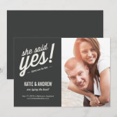 Ze zei ja! Save the date Kaart (Voorkant / Achterkant)