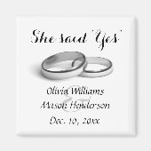 Ze zei "Ja" Save the Date Magnet (Voorkant)