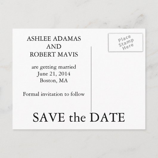 Ze zei ja! Sla de datum diamanten ring Kaarten op (Achterkant)