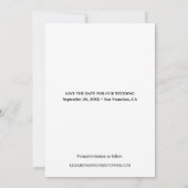 Ze zei: Ja, sla de datumfoto op Save The Date (Achterkant)