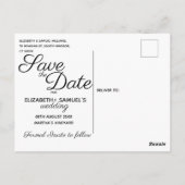 Ze zei ja sparen de aankondiging van het huwelijk  briefkaart (Achterkant)