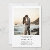 Ze zei ja strand thema foto verlovingsfeest kaart (Achterkant)