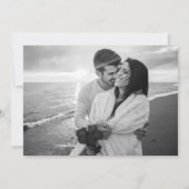 Ze zei ja tegen Black & White Photo Engagement Par Kaart (Achterkant)