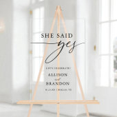 Ze zei ja tegen de Engagement Party Acryl Bord