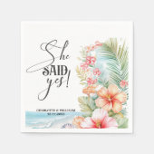 Ze zei ja tegen de Engagement Party Servet (Voorkant)