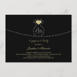 Ze zei ja tegen de tekst van de Ring Monogram Enga Kaart