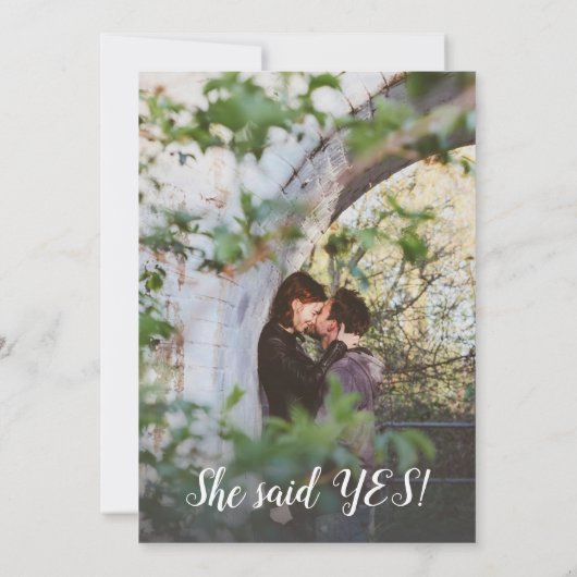 Ze zei ja tegen de uitnodiging van de ENGAGEMENT P (Achterkant)