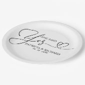 Ze zei ja tegen de wedstrijd papieren bordje (Gekanteld)