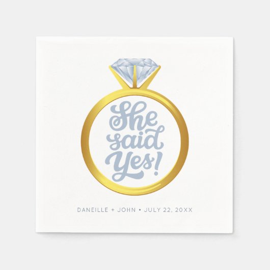 Ze zei ja tegen de wedstrijd servet (Voorkant)