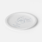 Ze zei ja tegen Deusty Blue Papieren Bordje (Gekanteld)