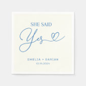 Ze zei ja tegen Deusty Blue Servet (Voorkant)