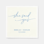 Ze zei ja tegen Deusty Blue Servet (Voorkant)