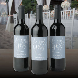 Ze zei ja tegen Deusty Blue Wijn Etiket