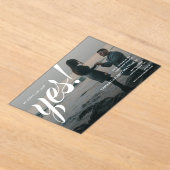 Ze zei ja tegen een modern rustiek verlovingsfeest acryl uitnodigingen (Laagn)