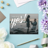 Ze zei ja tegen een modern rustiek verlovingsfeest acryl uitnodigingen (Insitu (Huwelijk))