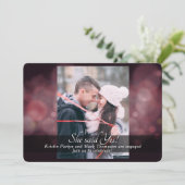 Ze zei ja tegen een verlovingsfeest in Bourgogne Kaart (Staand voorkant)