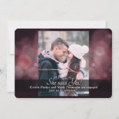 Ze zei ja tegen een verlovingsfeest in Bourgogne Kaart (Voorkant)