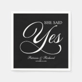 Ze zei ja tegen Engagement Party Black Servet (Voorkant)