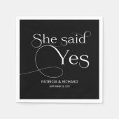 Ze zei ja tegen Engagement Party Black Servet (Voorkant)