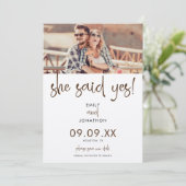 Ze zei ja tegen het fotoscript save the date (Staand voorkant)