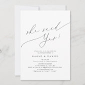 Ze zei ja tegen het minimalistische Verloving van Kaart (Voorkant)