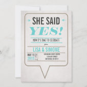 Ze zei ja tegen het uitnodigen van lesbiennes kaart (Voorkant)