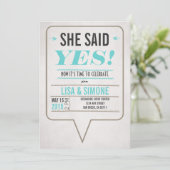 Ze zei ja tegen het uitnodigen van lesbiennes kaart (Staand voorkant)