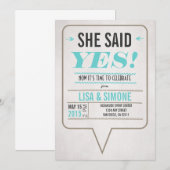 Ze zei ja tegen het uitnodigen van lesbiennes kaart (Voorkant / Achterkant)